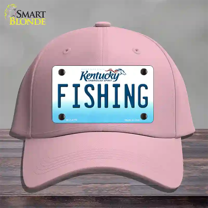 Fishing Kentucky Novelty License Plate Hat Cotton / Pink