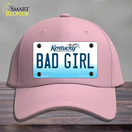 Bad Girl Kentucky Novelty License Plate Hat Cotton / Pink