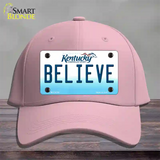 Believe Kentucky Novelty License Plate Hat Cotton / Pink