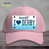 I Love Derby Kentucky Novelty License Plate Hat Cotton / Pink