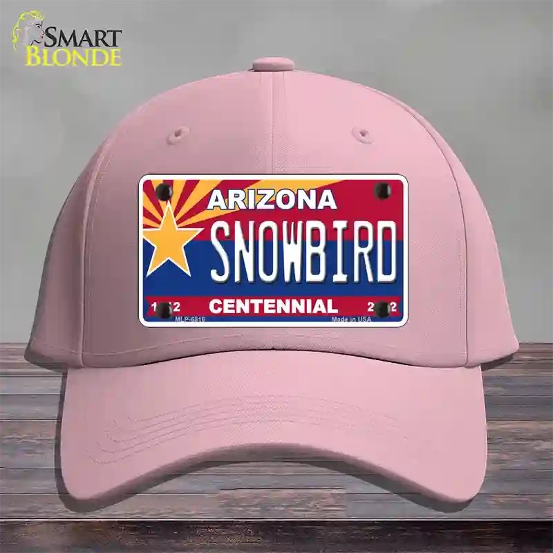 Arizona Centennial Snowbird Novelty License Plate Hat Cotton / Pink