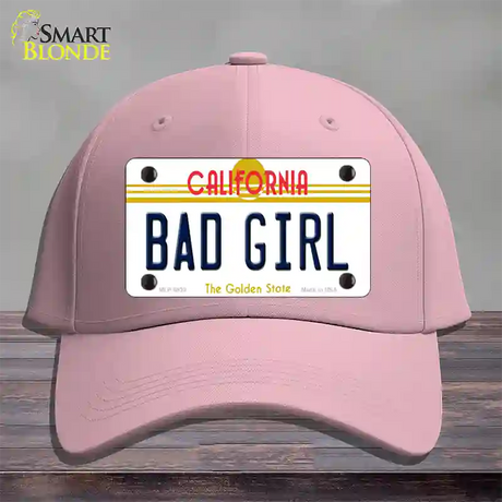 Bad Girl California Novelty License Plate Hat Cotton / Pink