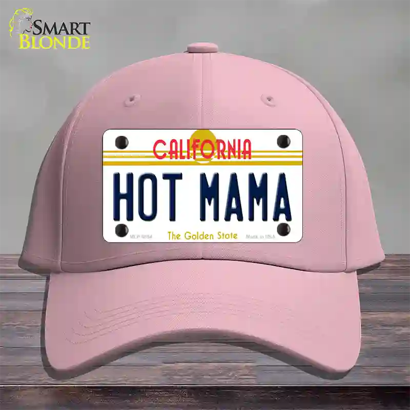 Hot Mama California Novelty License Plate Hat Cotton / Pink