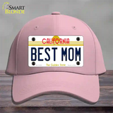 Best Mom California Novelty License Plate Hat Cotton / Pink