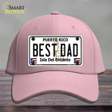 Best Dad Puerto Rico Novelty License Plate Hat Cotton / Pink