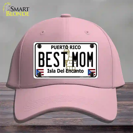 Best Mom Puerto Rico Novelty License Plate Hat Cotton / Pink