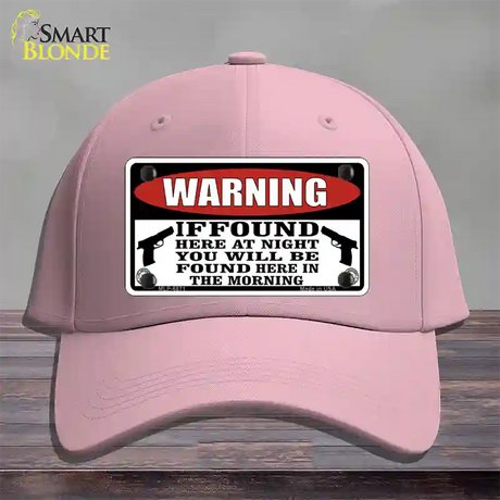 Warning If Found Novelty License Plate Hat Cotton / Pink