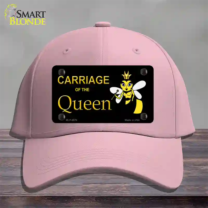 Carriage Of Queen Bee Novelty License Plate Hat Cotton / Pink