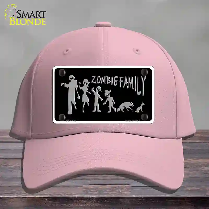 Zombie Family Black Novelty License Plate Hat Cotton / Pink