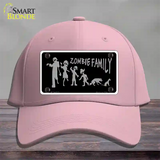 Zombie Family Black Novelty License Plate Hat Cotton / Pink