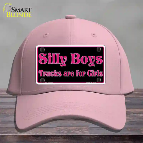 Silly Boys Trucks For Girls Novelty License Plate Hat Cotton / Pink