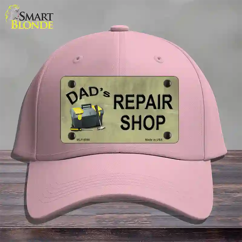 Dads Repair Shop Novelty License Plate Hat Cotton / Pink