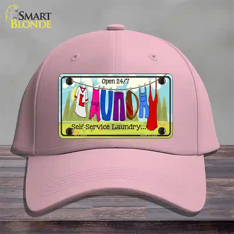 Laundry Self Service Novelty License Plate Hat Cotton / Pink