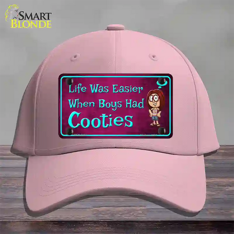 When Boys Had Cooties Novelty License Plate Hat Cotton / Pink