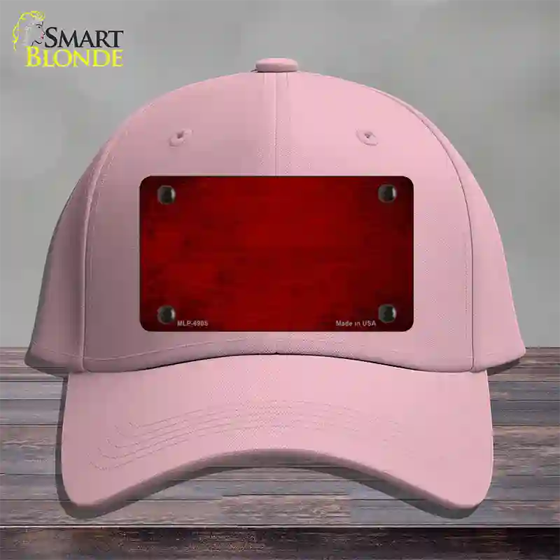 Red Oil Rubbed Solid Novelty License Plate Hat Cotton / Pink