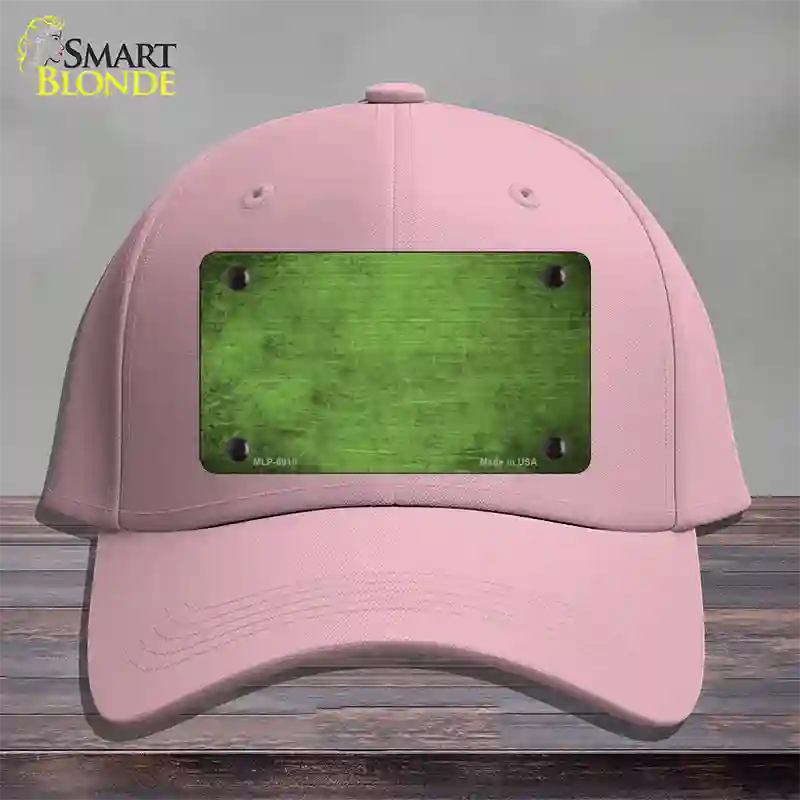 Lime Green Oil Rubbed Solid Novelty License Plate Hat Cotton / Pink