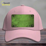 Lime Green Oil Rubbed Solid Novelty License Plate Hat Cotton / Pink