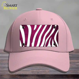 Pink White Zebra Oil Rubbed Novelty License Plate Hat Cotton / Pink