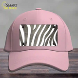 Tan White Zebra Oil Rubbed Novelty License Plate Hat Cotton / Pink