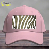 Gold White Zebra Oil Rubbed Novelty License Plate Hat Cotton / Pink