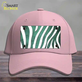 Mint White Zebra Oil Rubbed Novelty License Plate Hat Cotton / Pink