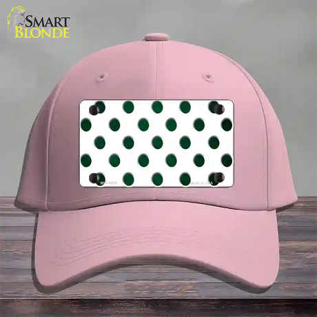 Green White Dots Oil Rubbed Novelty License Plate Hat Cotton / Pink