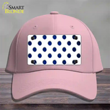 Blue White Dots Oil Rubbed Novelty License Plate Hat Cotton / Pink