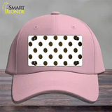 Brown White Dots Oil Rubbed Novelty License Plate Hat Cotton / Pink