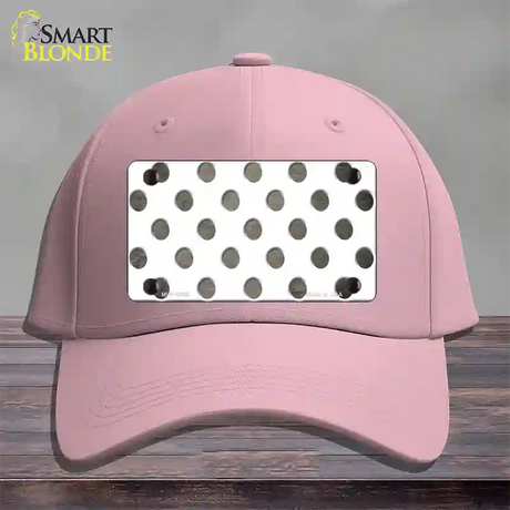 Tan White Dots Oil Rubbed Novelty License Plate Hat Cotton / Pink