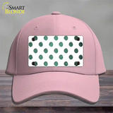 Mint White Dots Oil Rubbed Novelty License Plate Hat Cotton / Pink