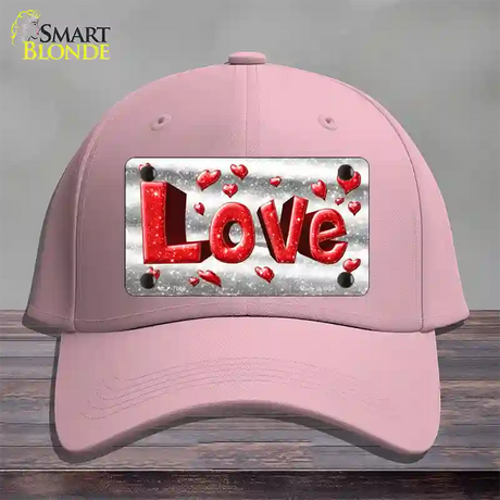 Love Novelty License Plate Hat Cotton / Pink