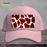 Red White Giraffe Oil Rubbed Novelty License Plate Hat Cotton / Pink