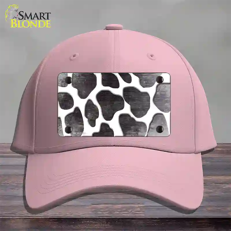 Black White Giraffe Oil Rubbed Novelty License Plate Hat Cotton / Pink