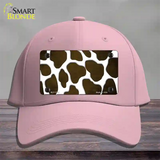 Brown White Giraffe Oil Rubbed Novelty License Plate Hat Cotton / Pink