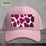 Pink White Giraffe Oil Rubbed Novelty License Plate Hat Cotton / Pink