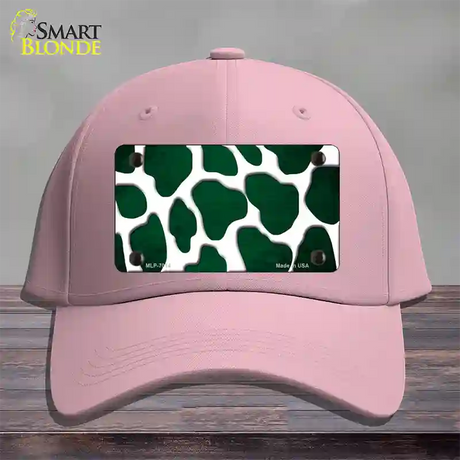 Green White Giraffe Oil Rubbed Novelty License Plate Hat Cotton / Pink