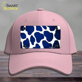 Blue White Giraffe Oil Rubbed Novelty License Plate Hat Cotton / Pink