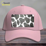 Gray White Giraffe Oil Rubbed Novelty License Plate Hat Cotton / Pink