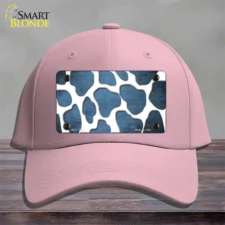 Light Blue White Giraffe Oil Rubbed Novelty License Plate Hat Cotton / Pink