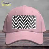 Black White Chevron Oil Rubbed Novelty License Plate Hat Cotton / Pink