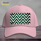 Green White Chevron Oil Rubbed Novelty License Plate Hat Cotton / Pink