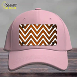 Orange White Chevron Oil Rubbed Novelty License Plate Hat Cotton / Pink