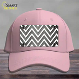 Gray White Chevron Oil Rubbed Novelty License Plate Hat Cotton / Pink