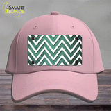 Mint White Chevron Oil Rubbed Novelty License Plate Hat Cotton / Pink