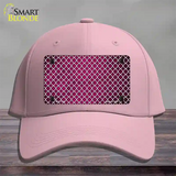 Pink White Quatrefoil Oil Rubbed Novelty License Plate Hat Cotton / Pink