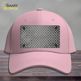 Gray White Quatrefoil Oil Rubbed Novelty License Plate Hat Cotton / Pink