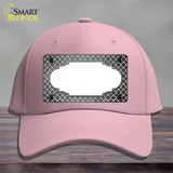 Gray White Quatrefoil Scallop Oil Rubbed Novelty License Plate Hat Cotton / Pink