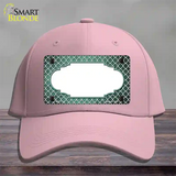 Mint White Quatrefoil Scallop Oil Rubbed Novelty License Plate Hat Cotton / Pink