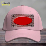 Red White Small Chevron Oval Oil Rubbed Novelty License Plate Hat Cotton / Pink