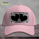 Black White Anchor Hearts Oil Rubbed Novelty License Plate Hat Cotton / Pink